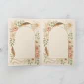 Elegant Boho Wedding Stationery Suite - Olivia & L カード (内部)