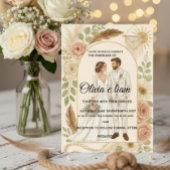 Elegant Boho Wedding Stationery Suite - Olivia & L カード