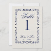 Elegant Boho Wedding Table Number | Old Money  招待状 (裏面)