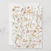 Elegant Boho Wildflower Minimalist Wedding  招待状 (裏面)