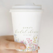 Elegant Boho Wildflowers Bridal shower 紙コップ