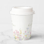 Elegant Boho Wildflowers Bridal shower 紙コップ (右)