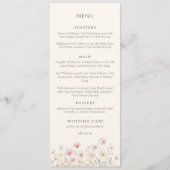 Elegant Boho wildflowers Script Wedding  メニュー (正面)