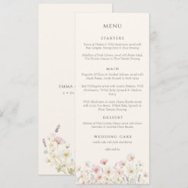 Elegant Boho wildflowers Script Wedding  メニュー