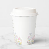 Elegant Boho Wildflowers Wedding 紙コップ (左)