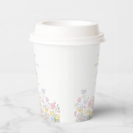 Elegant Boho Wildflowers Wedding 紙コップ (右)