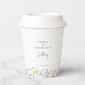 Elegant Boho Wildflowers Wedding 紙コップ (裏面)