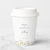 Elegant Boho Wildflowers Wedding 紙コップ (正面)