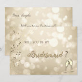 Elegant Bokeh,Confetti Wine Glasses  招待状 (正面/裏面)