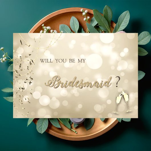 Elegant Bokeh,Confetti Wine Glasses  招待状