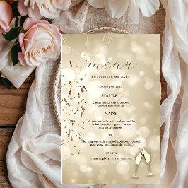 Elegant Bokeh,Confetti Wine Glasses Wedding