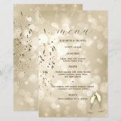 Elegant Bokeh,Confetti Wine Glasses Wedding (正面/裏面)