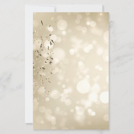 Elegant Bokeh,Confetti Wine Glasses Wedding (裏面)