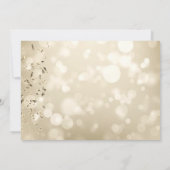 Elegant Bokeh,Confetti Wine Glasses Wedding セーブザデート (裏面)