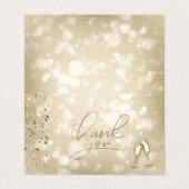 Elegant Bokeh,Confetti Wine Glasses Wedding 名刺 (外部フラット)