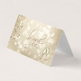 Elegant Bokeh,Confetti Wine Glasses Wedding 名刺
