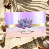 Elegant Bokeh Gold Stripe,Glitter Lotus  名刺