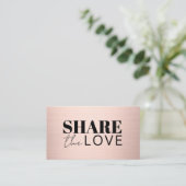 Elegant Bold Faux Rose Gold Salon 紹介カード (スタンド正面)