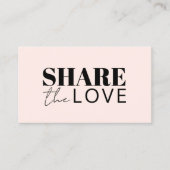 Elegant Bold Pastel Black Salon 紹介カード (正面)