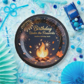 Elegant Bonfire Night Birthday Party Paper Plates ペーパープレート (パーティー)