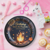 Elegant Bonfire Night Birthday Party Paper Plates ペーパープレート (パーティー)