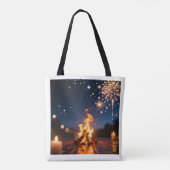 Elegant Bonfire Night Birthday Tote Bag トートバッグ (裏面)