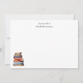 Elegant Book Lover's From The Desk Of Personalized ノートカード (正面)