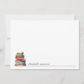 Elegant Book Lover's Personalized ノートカード (正面)