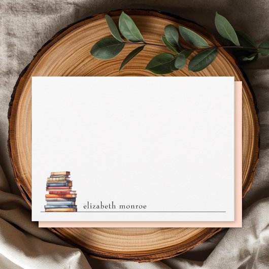 Elegant Book Lover's Personalized ノートカード