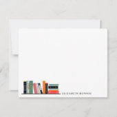 Elegant Book Shelf Illustration Personalized ノートカード (正面)