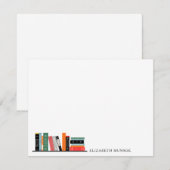 Elegant Book Shelf Illustration Personalized ノートカード (正面/裏面)