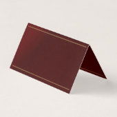 Elegant Bordeaux And Gold Template Folded 名刺 (裏面)