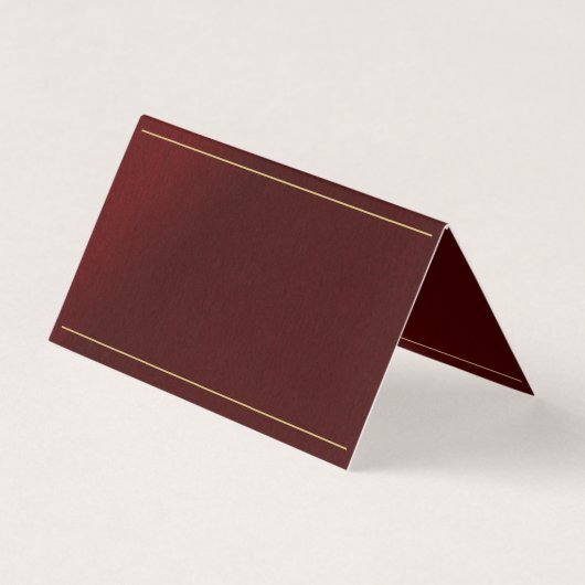Elegant Bordeaux And Gold Template Folded 名刺 (裏面)