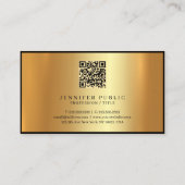 Elegant Bordeaux & Gold Typography Script Monogram 名刺 (裏面)
