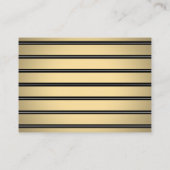 Elegant Border Large Black & Gold Striped Escort / プレイスカード (裏面)