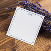 Elegant Border Simple Monogram Note Card  ノートカード