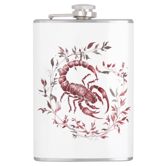 Elegant Boss Girl Scorpio Flask フラスク (正面)