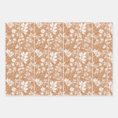 Elegant Botanic Climbing Vines White Silhouette ラッピングペーパーシート (正面2)