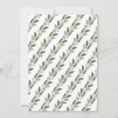 Elegant Botanical Arch 1 Photo Merry Christmas シーズンカード (裏面)