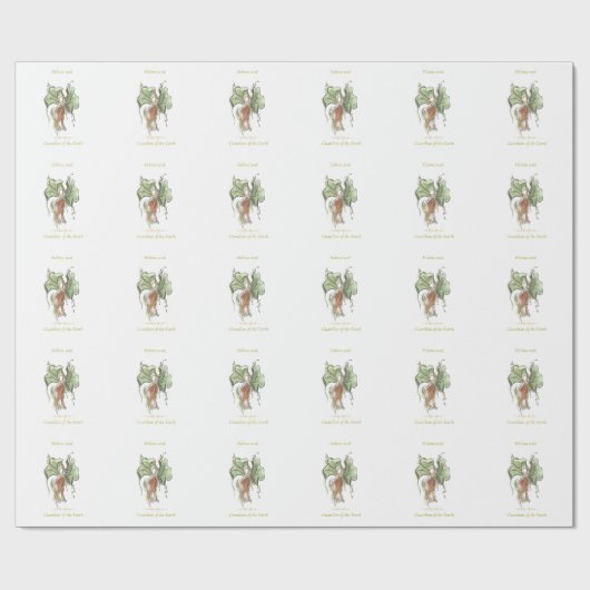 Elegant Botanical Bird  ラッピングペーパー (フラット)