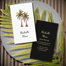 Elegant Botanical Boho Tropical Palm Trees  名刺