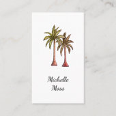 Elegant Botanical Boho Tropical Palm Trees 名刺 (正面)