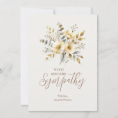 Elegant Botanical Bouquet Ivory Tones Sympathy (正面)
