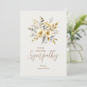 Elegant Botanical Bouquet Ivory Tones Sympathy (スタンド正面)