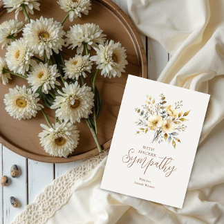 Elegant Botanical Bouquet Ivory Tones Sympathy