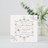 Elegant Botanical Bridal Shower Invitation | モダン 招待状 (スタンド正面)