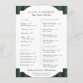 Elegant Botanical Café メニュー (正面)