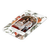 Elegant Botanical Citrus Arch Holiday Photo マグネット (左側)