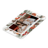 Elegant Botanical Citrus Holiday Photo マグネット (左側)