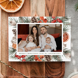 Elegant Botanical Citrus Photo シーズンカード